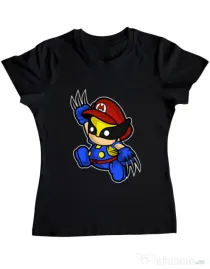 Tricou ADLER dama Mario Wolverine Negru