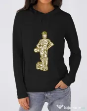 Hoodie dama cu gluga Street C3PO Negru 