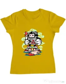 Tricou ADLER dama Gamers Killer Galben