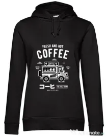 Hoodie dama cu gluga Coffee Van Negru