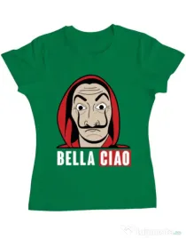 Tricou ADLER dama Bella ciao Verde mediu
