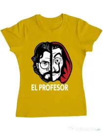 Tricou ADLER dama El profesor Galben
