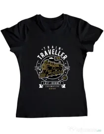 Tricou ADLER dama Train Traveller Negru