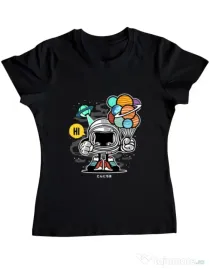 Tricou ADLER dama Gift From Outer Space Negru