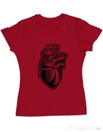 Tricou ADLER dama Grenade Heart Rosu