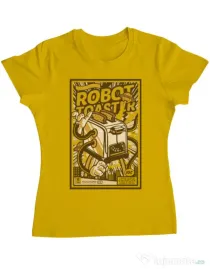 Tricou ADLER dama Robot Toaster Galben