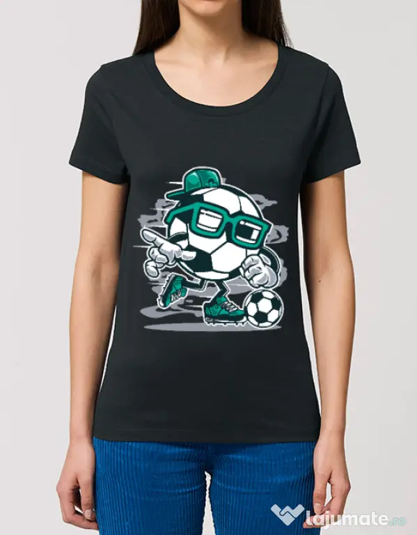 Tricou STANLEY STELLA dama Street Soccer Negru