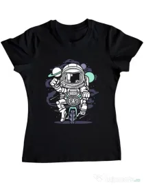 Tricou ADLER dama Space Bike Negru