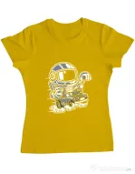 Tricou ADLER dama Space Racer Galben
