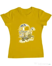 Tricou ADLER dama Space Racer Galben