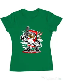 Tricou ADLER dama Cigarette Killer Verde mediu