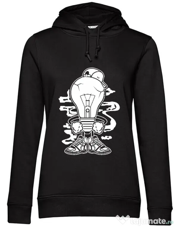 Hoodie dama cu gluga Light Boy Negru