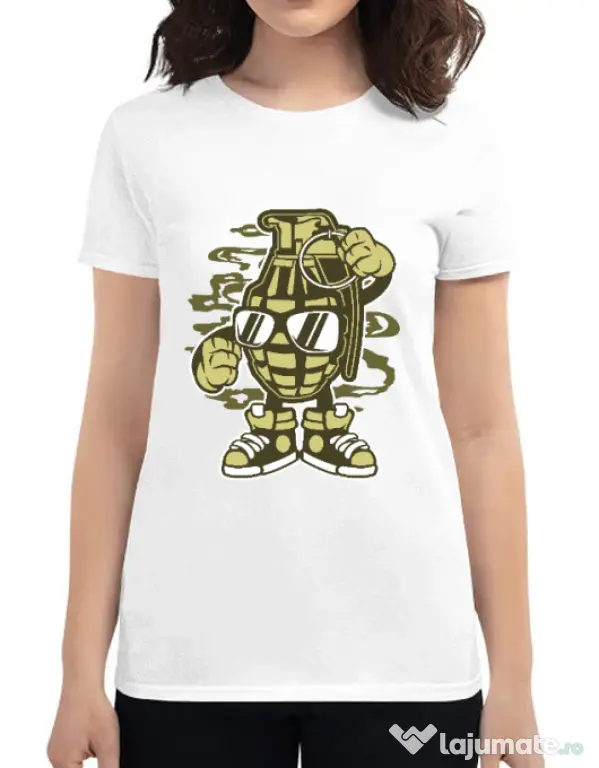 Tricou ADLER dama Grenade Alb