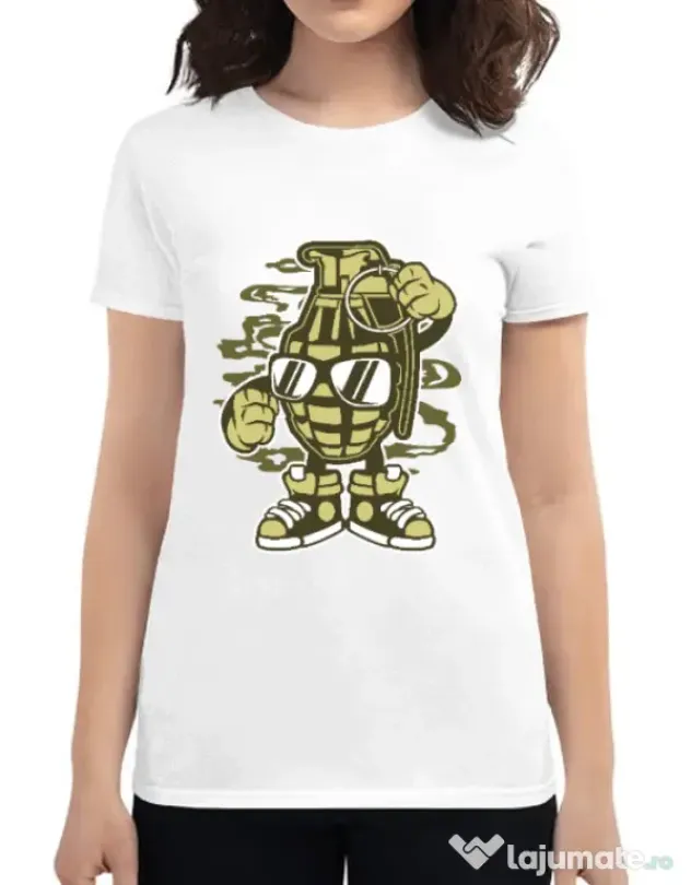 Tricou ADLER dama Grenade Alb