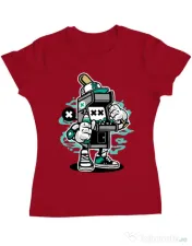Tricou ADLER dama Game On 2 Rosu 