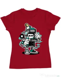 Tricou ADLER dama Game On 2 Rosu