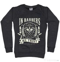 Bluza ADLER dama In Barbers We Trust Negru melanj