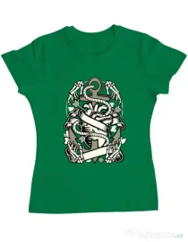 Tricou ADLER dama Heart and Anchor Verde mediu