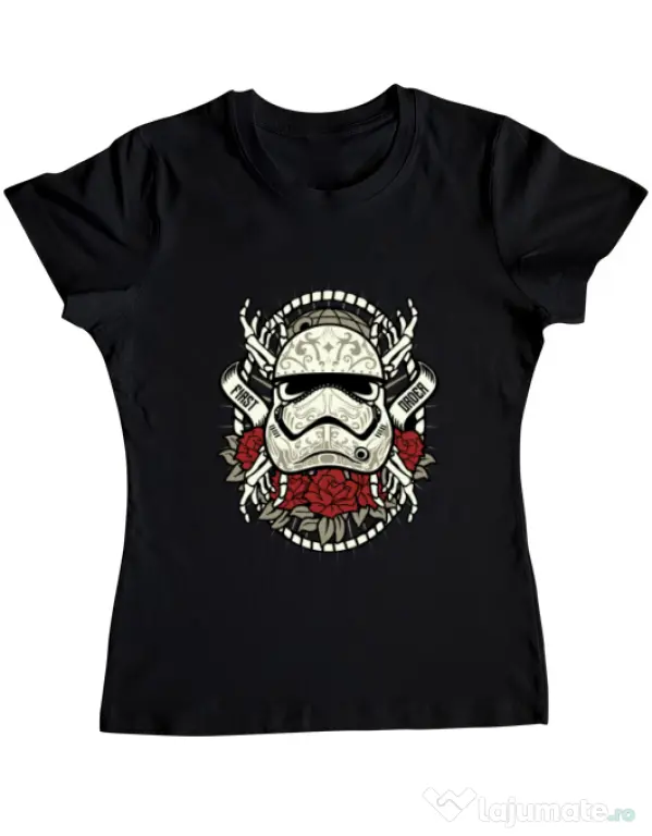 Tricou ADLER dama Sugar Skull Trooper Negru