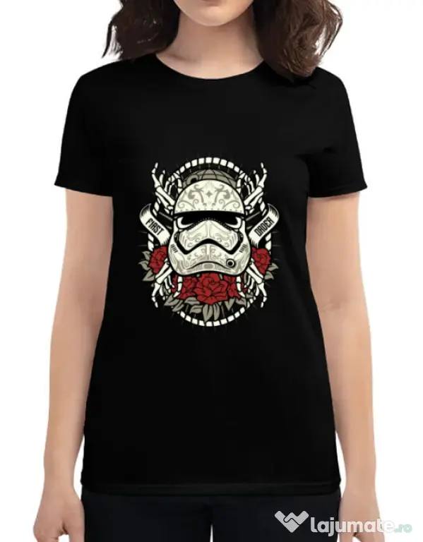 Tricou ADLER dama Sugar Skull Trooper Negru