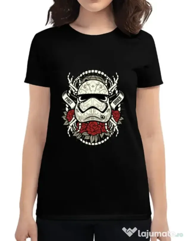 Tricou ADLER dama Sugar Skull Trooper Negru