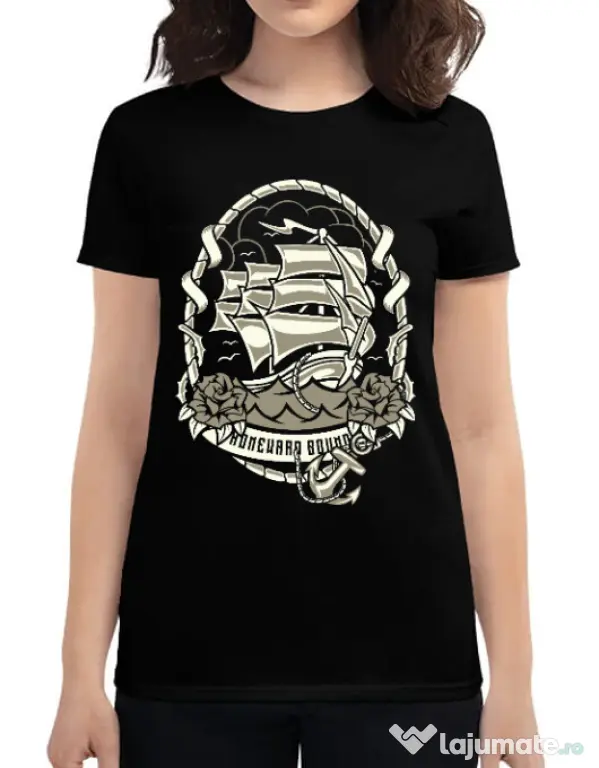 Tricou ADLER dama Ship Negru