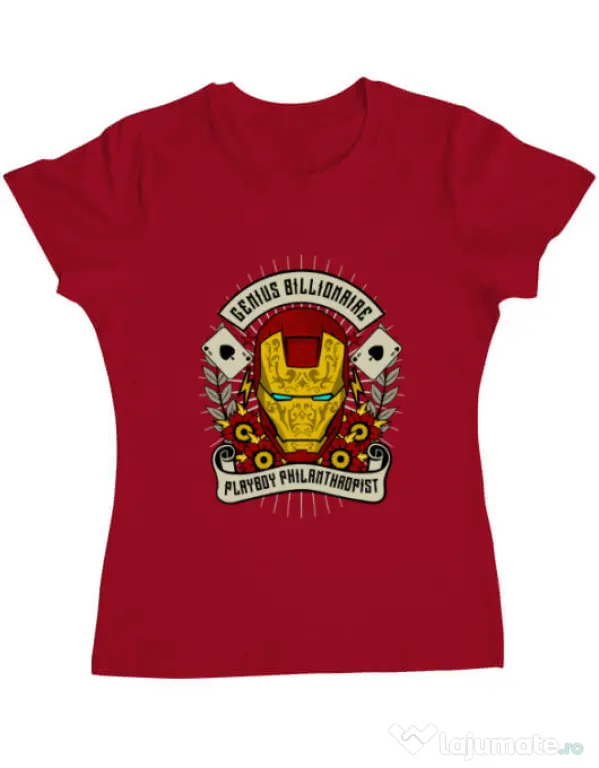 Tricou ADLER dama Genius Billionaire Rosu