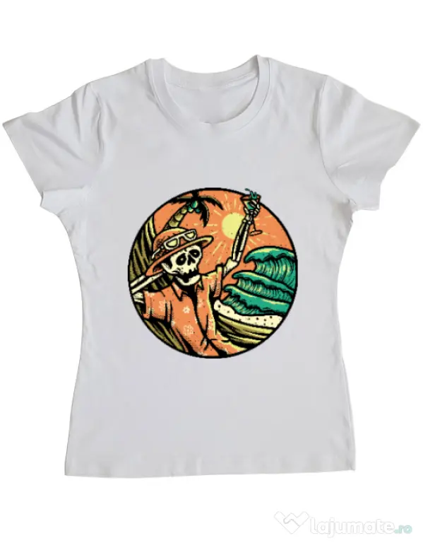 Tricou ADLER dama Have a Nice Day Alb