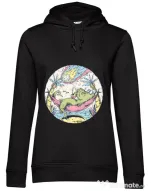 Hoodie dama cu gluga Asteroid Day Negru