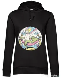 Hoodie dama cu gluga Asteroid Day Negru