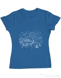 Tricou ADLER dama Wander Albastru azuriu