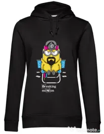 Hoodie dama cu gluga Breaking Minion Negru