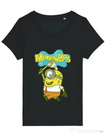 Tricou STANLEY STELLA dama MinionBob Negru