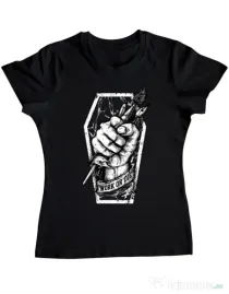 Tricou ADLER dama Work or Die Negru