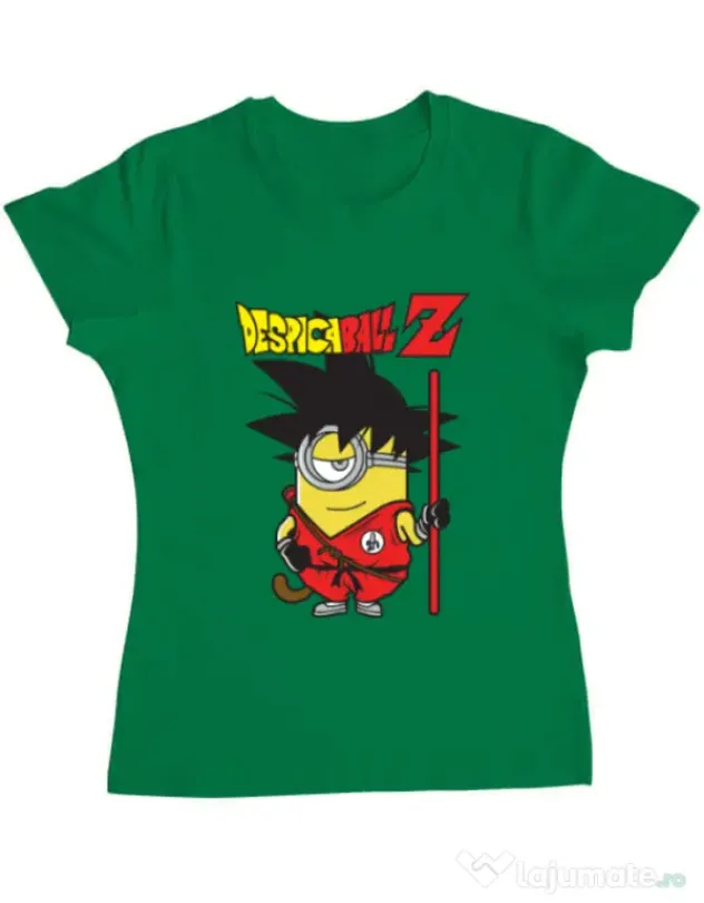 Tricou ADLER dama Despicaball Z Son Goku Verde mediu