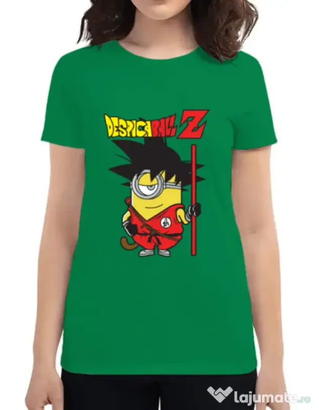 Tricou ADLER dama Despicaball Z Son Goku Verde mediu