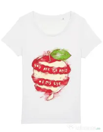 Tricou STANLEY STELLA dama You are the apple of my eye Alb