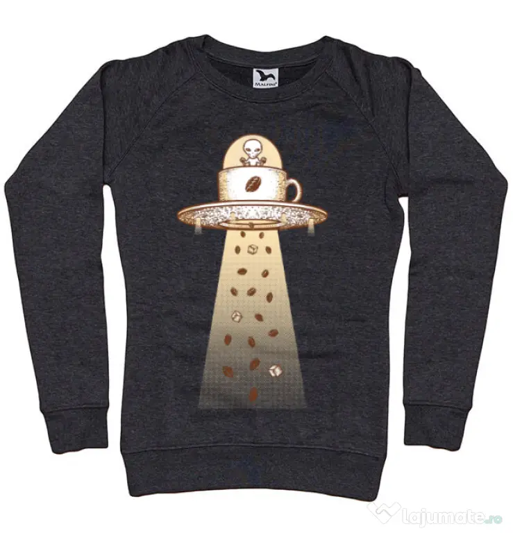 Bluza ADLER dama Alien Coffee Invasion Negru melanj