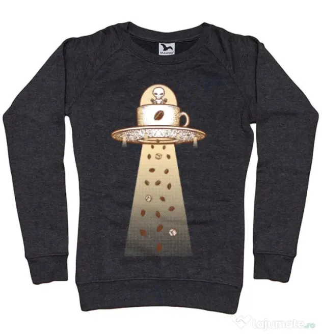 Bluza ADLER dama Alien Coffee Invasion Negru melanj
