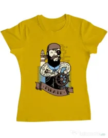 Tricou ADLER dama Adventure of the Sea Galben