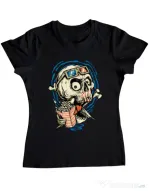 Tricou ADLER dama Skull Movie Negru