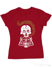 Tricou ADLER dama Its Coffee Time Rosu