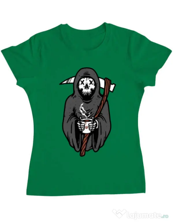 Tricou ADLER dama Coffee Reaper Verde mediu