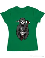 Tricou ADLER dama Coffee Reaper Verde mediu