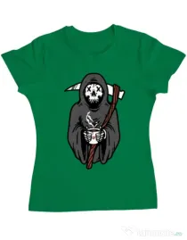 Tricou ADLER dama Coffee Reaper Verde mediu