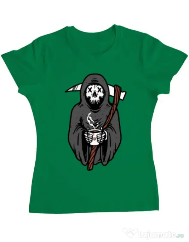 Tricou ADLER dama Coffee Reaper Verde mediu