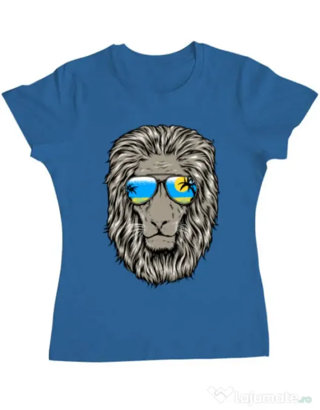 Tricou ADLER dama King of Summer Albastru azuriu