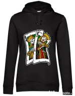 Hoodie dama cu gluga CARD Negru