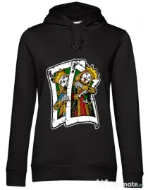 Hoodie dama cu gluga CARD Negru