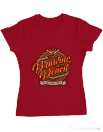 Tricou ADLER dama Drawing Pencil Rosu